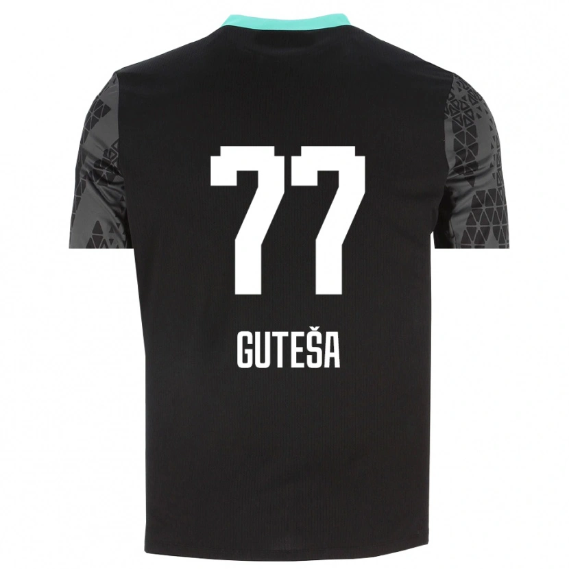 Danxen Mujer Camiseta Ivan Guteša #77 Gris Tenue Negro Portero Equipación 2025/26 La Camisa