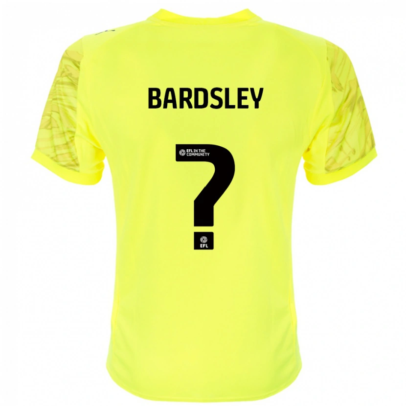 Danxen Mujer Camiseta Harvey Bardsley #0 Negro Amarillo Portero Equipación 2025/26 La Camisa