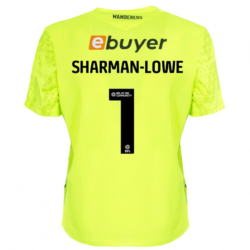 Danxen Mujer Camiseta Teddy Sharman-Lowe #1 Verde Fluorescente Portero Equipación 2025/26 La Camisa