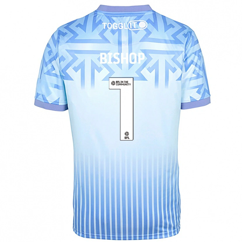 Danxen Mujer Camiseta Nathan Bishop #1 Blanco Azul Claro Portero Equipación 2025/26 La Camisa