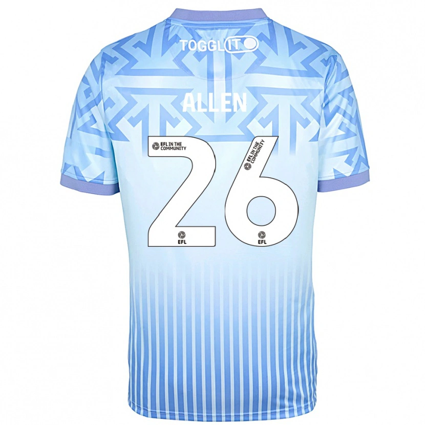 Danxen Mujer Camiseta Lauren Allen #26 Blanco Azul Claro Portero Equipación 2025/26 La Camisa
