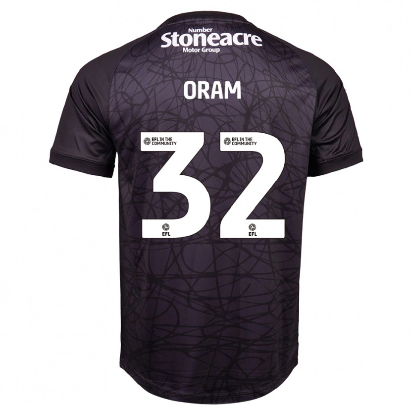 Danxen Mujer Camiseta Jake Oram #32 Negro Blanco Portero Equipación 2025/26 La Camisa