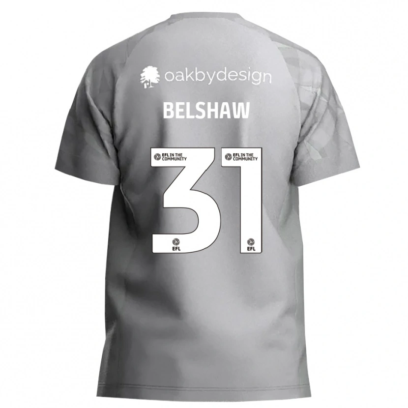 Danxen Mujer Camiseta James Belshaw #31 Gris Oscuro Portero Equipación 2025/26 La Camisa