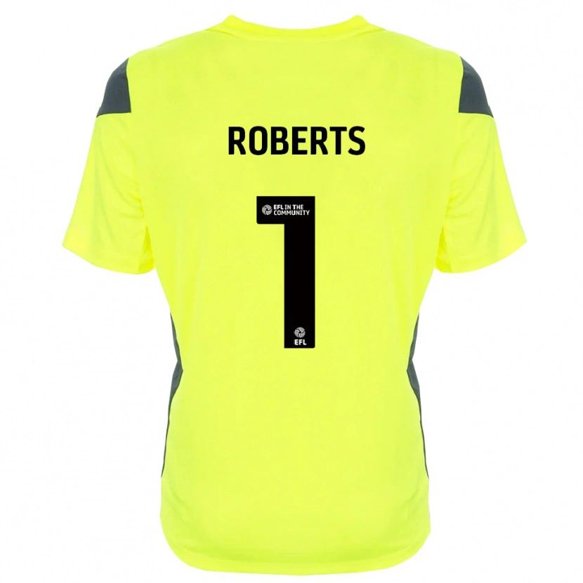 Danxen Mujer Camiseta Myles Roberts #1 Negro Verde Fluorescente Portero Equipación 2025/26 La Camisa