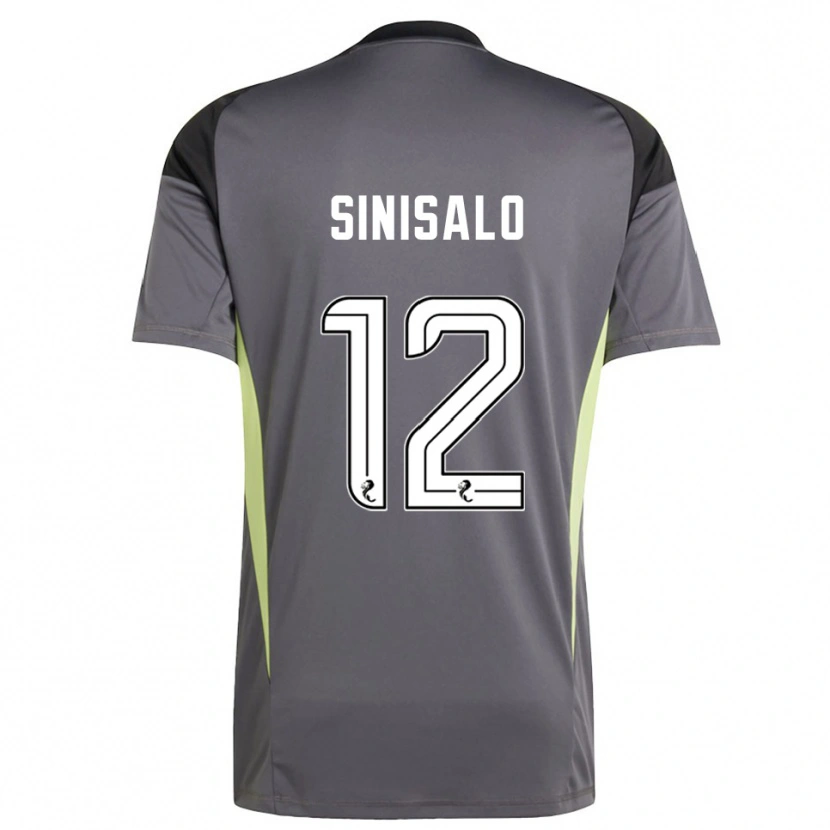 Danxen Mujer Camiseta Viljami Sinisalo #12 Blanco Gris Portero Equipación 2025/26 La Camisa