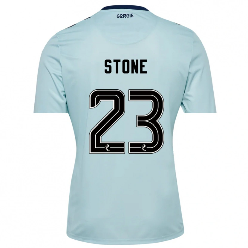 Danxen Mujer Camiseta Harry Stone #23 Negro Azul Claro Portero Equipación 2025/26 La Camisa