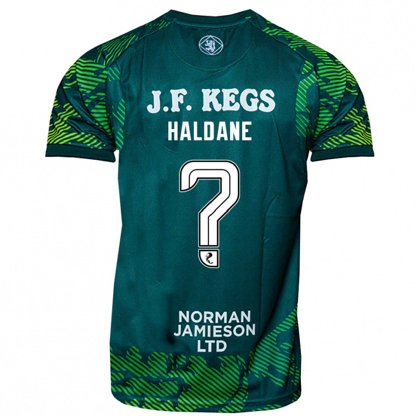 Danxen Mujer Camiseta Lewis Haldane #0 Verde Blanco Portero Equipación 2025/26 La Camisa