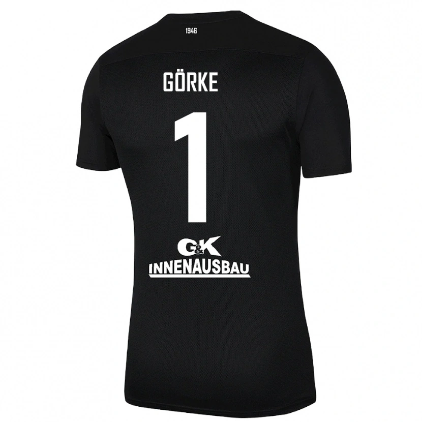 Danxen Mujer Camiseta Arthur Görke #1 Blanco Negro Portero Equipación 2025/26 La Camisa