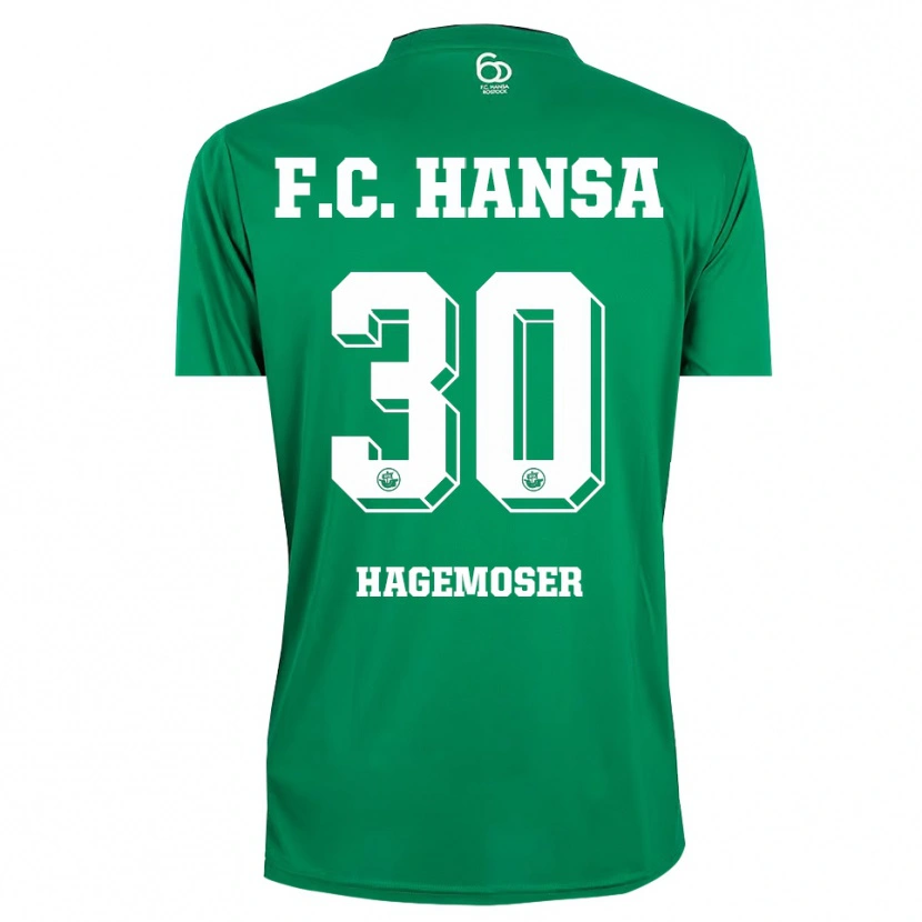 Danxen Mujer Camiseta Max Hagemoser #30 Verde Oscuro Blanco Portero Equipación 2025/26 La Camisa