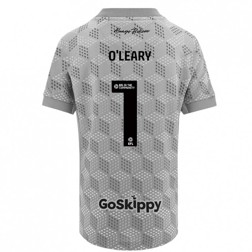 Danxen Mujer Camiseta Max O'Leary #1 Gris Negro Portero Equipación 2025/26 La Camisa