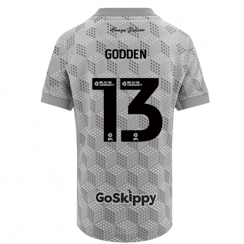 Danxen Mujer Camiseta Freddie Godden #13 Gris Negro Portero Equipación 2025/26 La Camisa