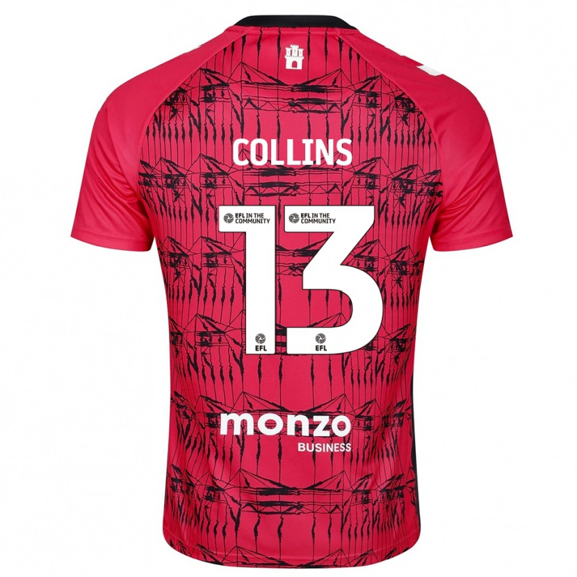 Danxen Mujer Camiseta Ben Wilson #13 Rojo Blanco Portero Equipación 2025/26 La Camisa