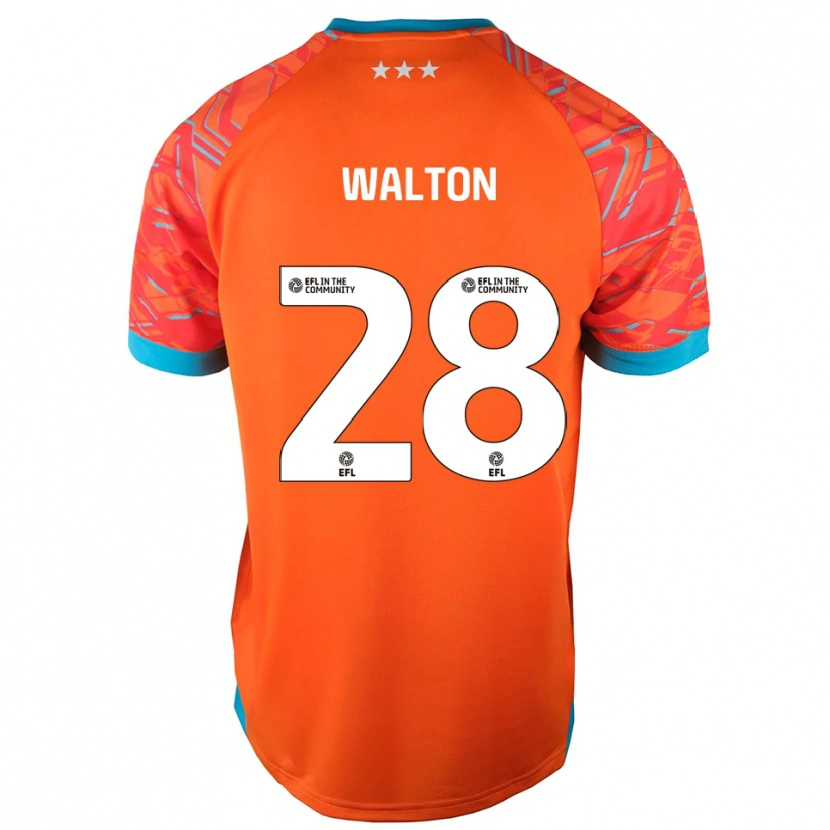 Danxen Mujer Camiseta Christian Walton #28 Blanco Naranja Portero Equipación 2025/26 La Camisa