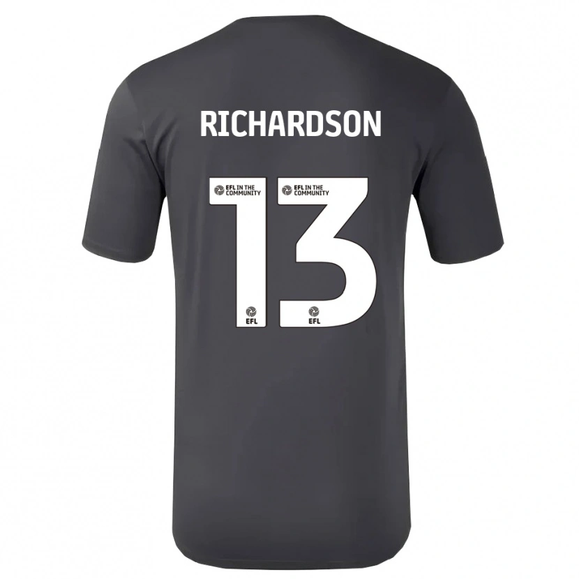 Danxen Mujer Camiseta Joseph Richardson #13 Blanco Negro Portero Equipación 2025/26 La Camisa