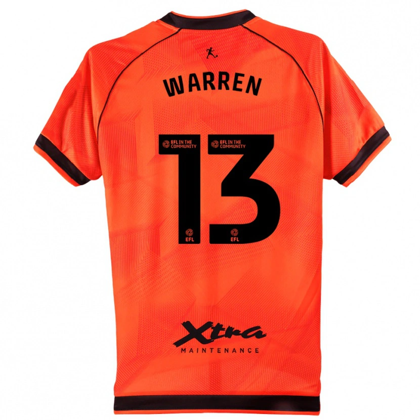Danxen Mujer Camiseta Charlie Warren #13 Negro Naranja Portero Equipación 2025/26 La Camisa