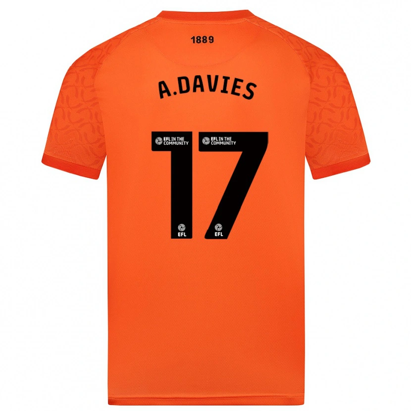 Danxen Mujer Camiseta Adam Davies #17 Negro Naranja Portero Equipación 2025/26 La Camisa