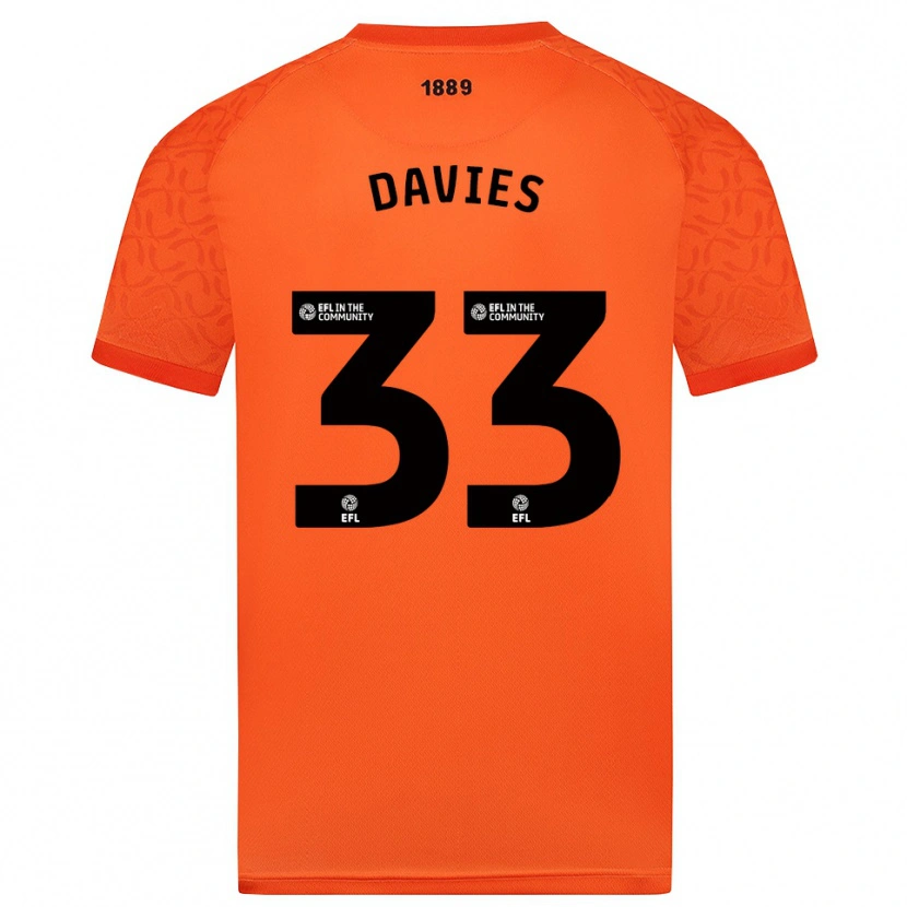Danxen Mujer Camiseta Bethan Davies #33 Negro Naranja Portero Equipación 2025/26 La Camisa