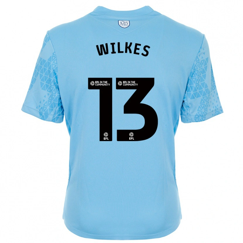 Danxen Mujer Camiseta Liam Wilkes #13 Negro Azul Cielo Portero Equipación 2025/26 La Camisa