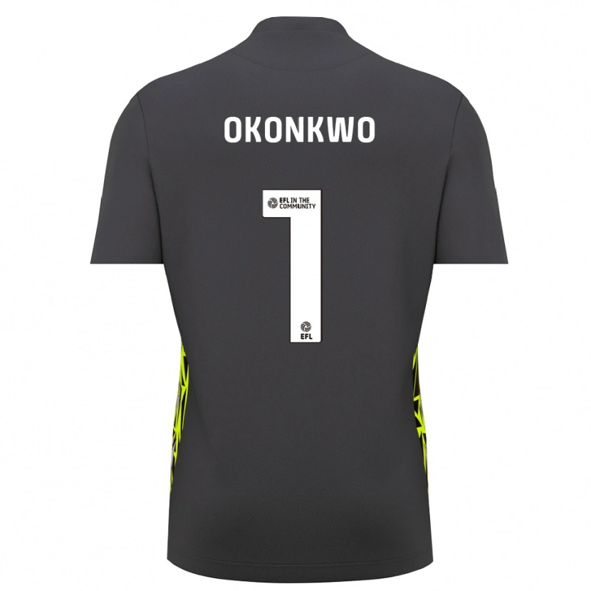 Danxen Mujer Camiseta Arthur Okonkwo #1 Verde Bosque Gris Portero Equipación 2025/26 La Camisa