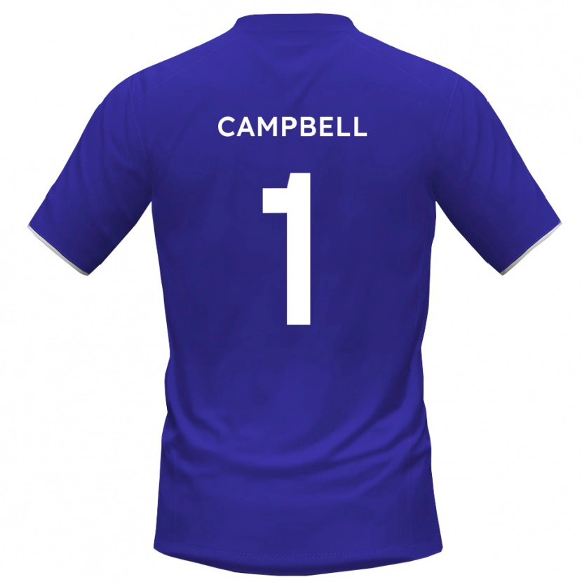 Danxen Mujer Camiseta Maison Campbell #1 Azul Real Portero Equipación 2025/26 La Camisa