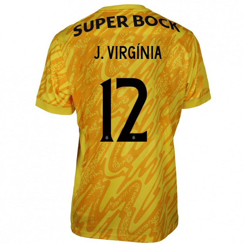 Danxen Mujer Camiseta João Virgínia #12 Amarillo Naranja Portero Equipación 2025/26 La Camisa