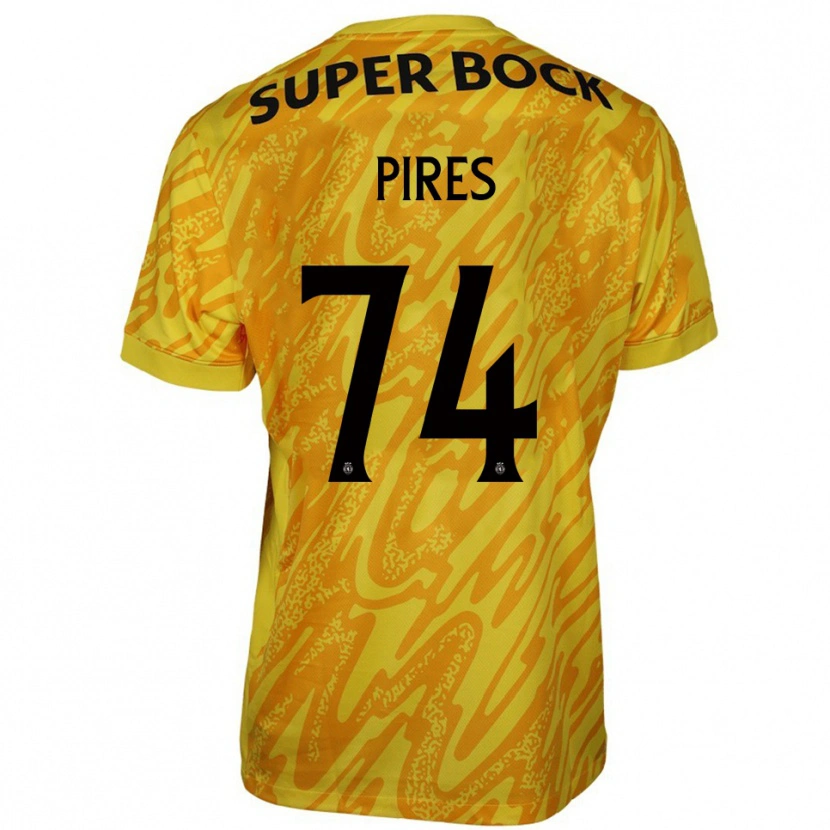 Danxen Mujer Camiseta Guilherme Pires #74 Amarillo Naranja Portero Equipación 2025/26 La Camisa