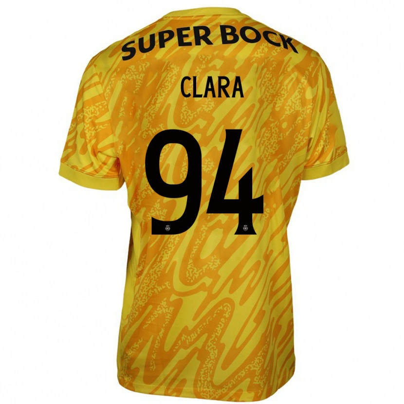 Danxen Mujer Camiseta Diogo Clara #94 Amarillo Naranja Portero Equipación 2025/26 La Camisa
