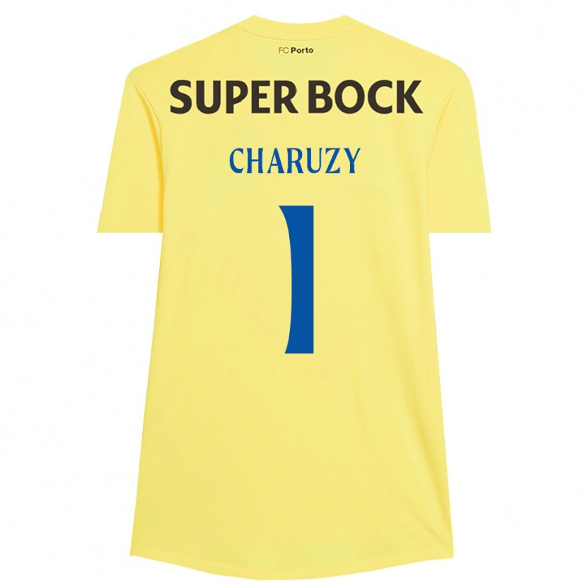 Danxen Mujer Camiseta Hubert Charuzy #1 Amarillo Claro Negro Portero Equipación 2025/26 La Camisa