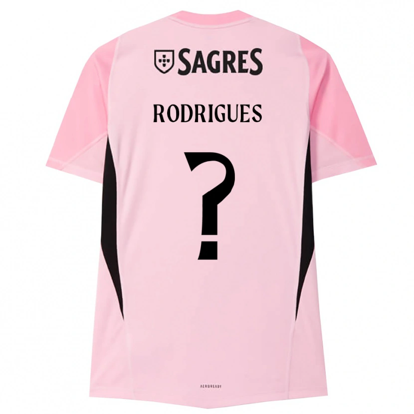 Danxen Mujer Camiseta Miguel Rodrigues #0 Rosa Negro Portero Equipación 2025/26 La Camisa