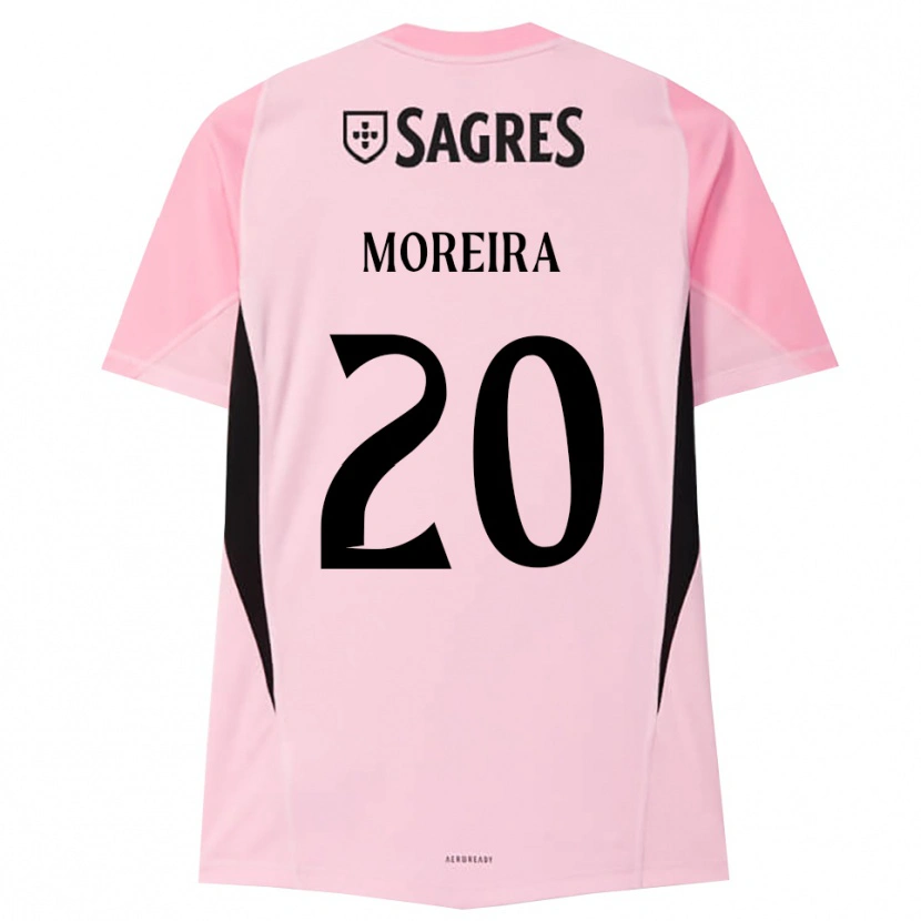 Danxen Mujer Camiseta André Moreira #20 Rosa Negro Portero Equipación 2025/26 La Camisa