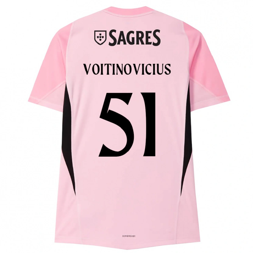 Danxen Mujer Camiseta Arnas Voitinovičius #51 Rosa Negro Portero Equipación 2025/26 La Camisa