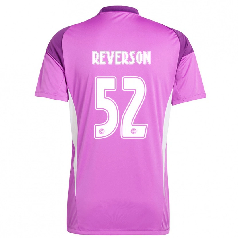 Danxen Mujer Camiseta Paul Reverson #52 Morado Claro Blanco Portero Equipación 2025/26 La Camisa