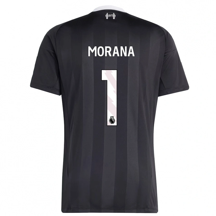 Danxen Mujer Camiseta Nathan Morana #1 Blanco Negro Portero Equipación 2025/26 La Camisa