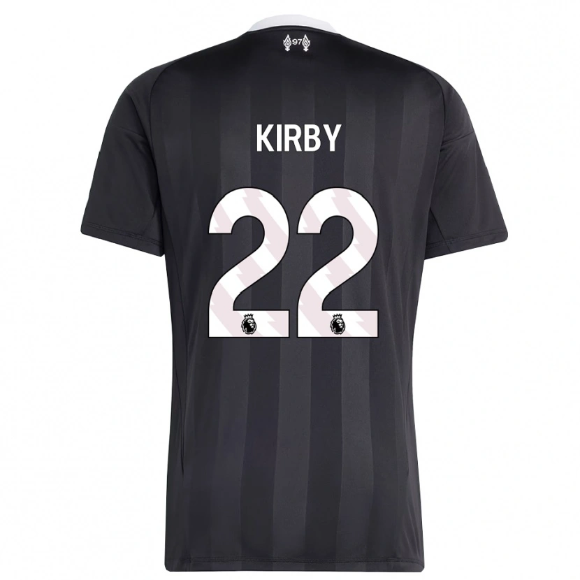 Danxen Mujer Camiseta Faye Kirby #22 Blanco Negro Portero Equipación 2025/26 La Camisa