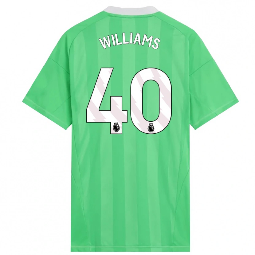 Danxen Mujer Camiseta Naomi Williams #40 Verde Claro Blanco Portero Equipación 2025/26 La Camisa