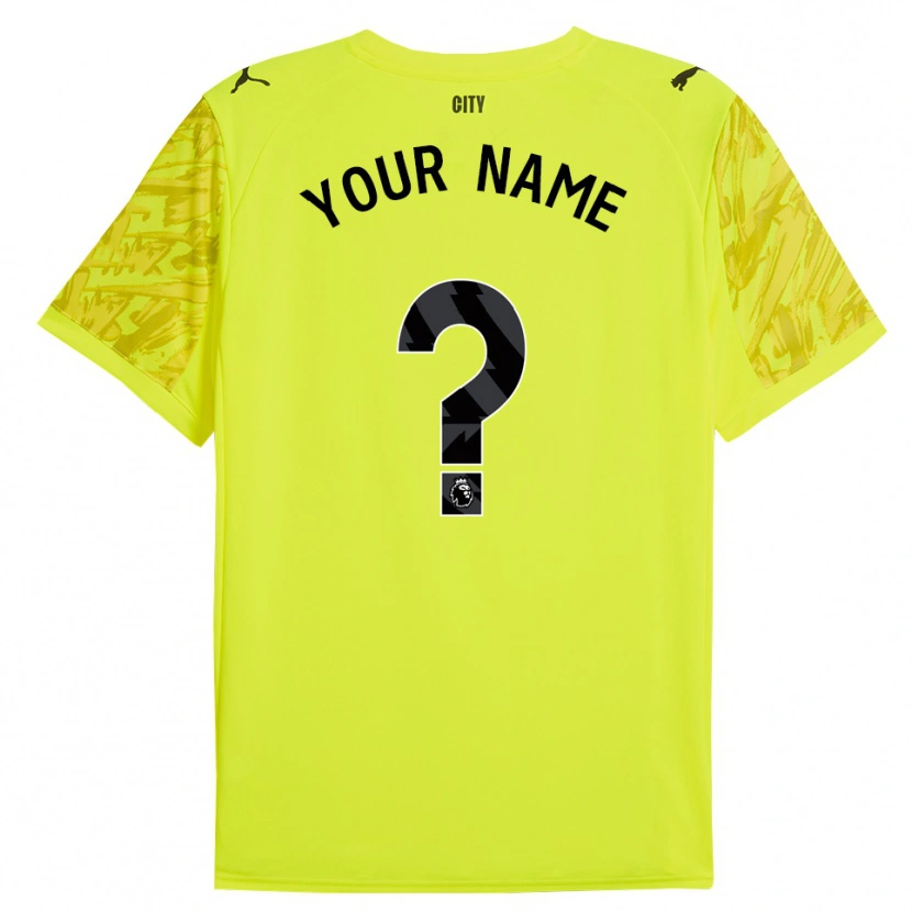 Danxen Mujer Camiseta Manchester City Amarillo Naranja Negro Portero Equipación 2025/26 La Camisa