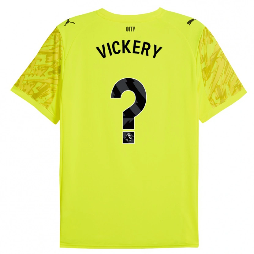 Danxen Mujer Camiseta Ben Vickery #0 Amarillo Naranja Negro Portero Equipación 2025/26 La Camisa