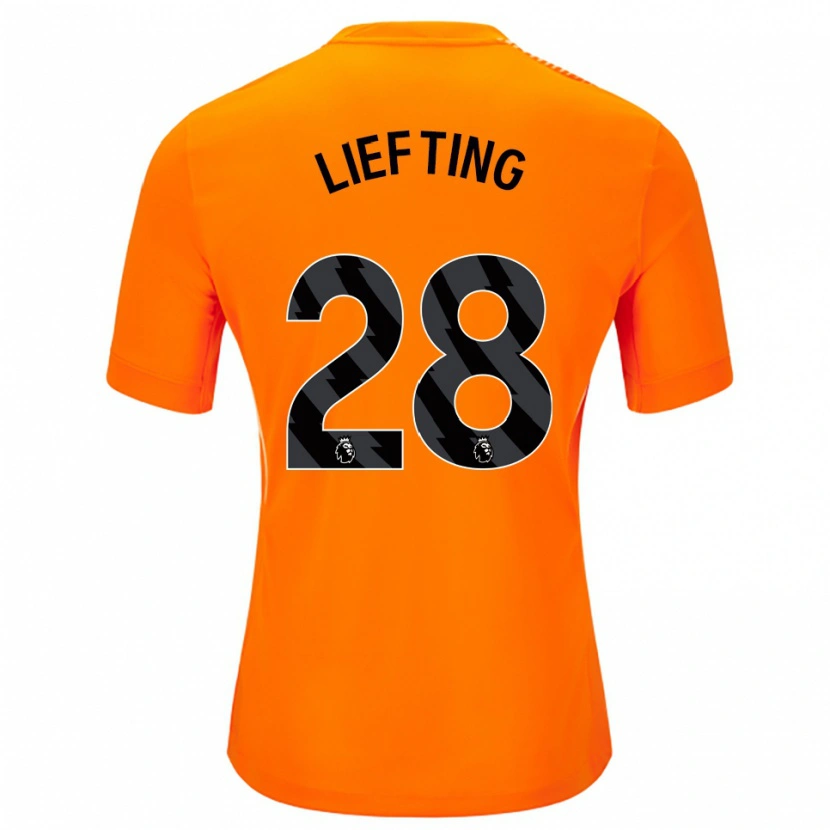 Danxen Mujer Camiseta Femke Liefting #28 Naranja Negro Portero Equipación 2025/26 La Camisa