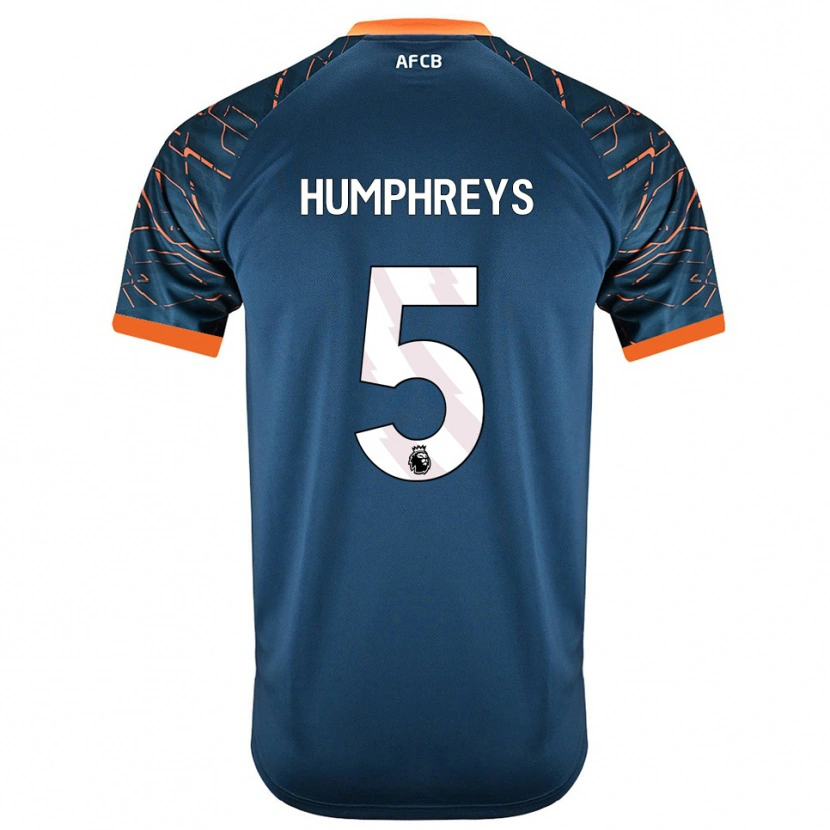 Danxen Mujer Camiseta Holly Humphreys #5 Azul Pizarra Oscuro Portero Equipación 2025/26 La Camisa