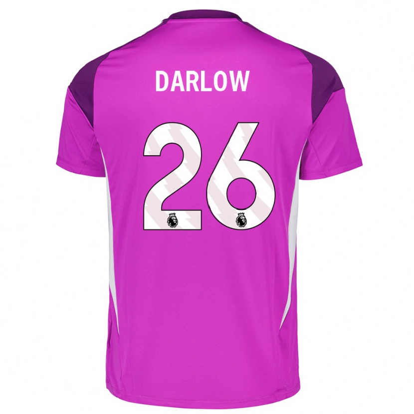 Danxen Mujer Camiseta Karl Darlow #26 Blanco Blanco Portero Equipación 2025/26 La Camisa