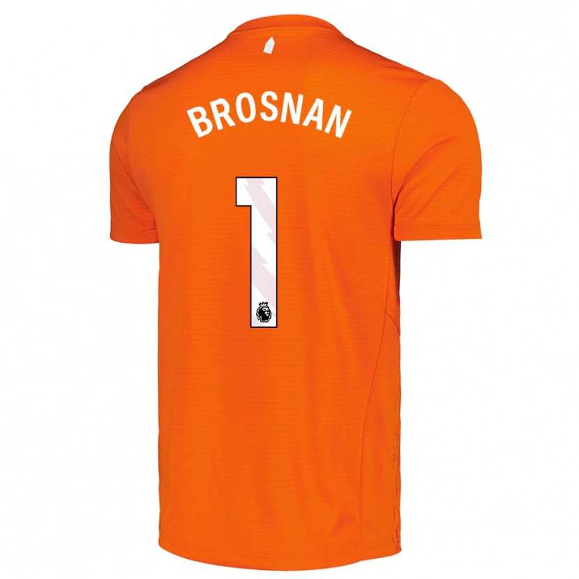 Danxen Mujer Camiseta Courtney Brosnan #1 Naranja Negro Portero Equipación 2025/26 La Camisa
