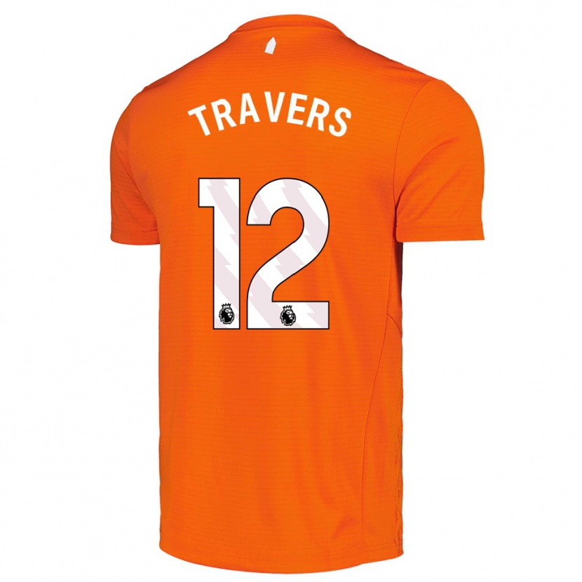 Danxen Mujer Camiseta Mark Travers #12 Naranja Negro Portero Equipación 2025/26 La Camisa