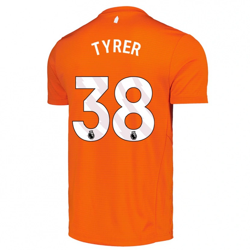 Danxen Mujer Camiseta Harry Tyrer #38 Naranja Negro Portero Equipación 2025/26 La Camisa