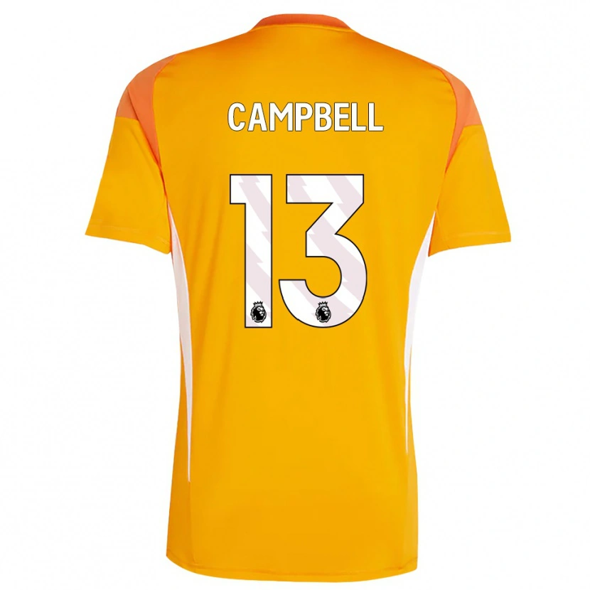 Danxen Mujer Camiseta Luke Campbell #13 Blanco Blanco Portero Equipación 2025/26 La Camisa