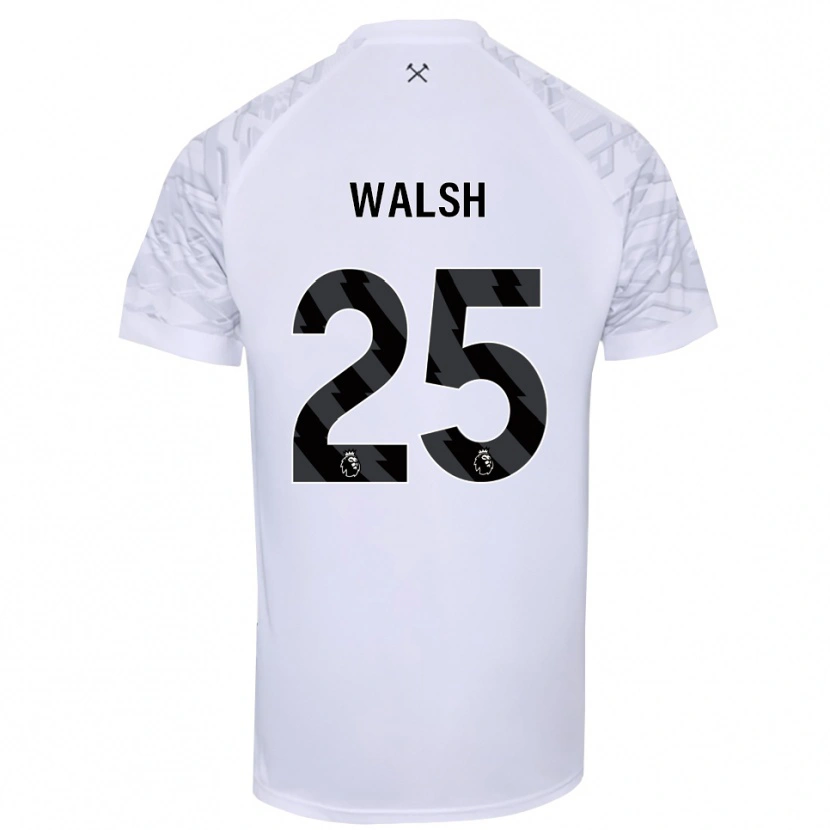 Danxen Mujer Camiseta Megan Walsh #25 Negro Blanco Portero Equipación 2025/26 La Camisa