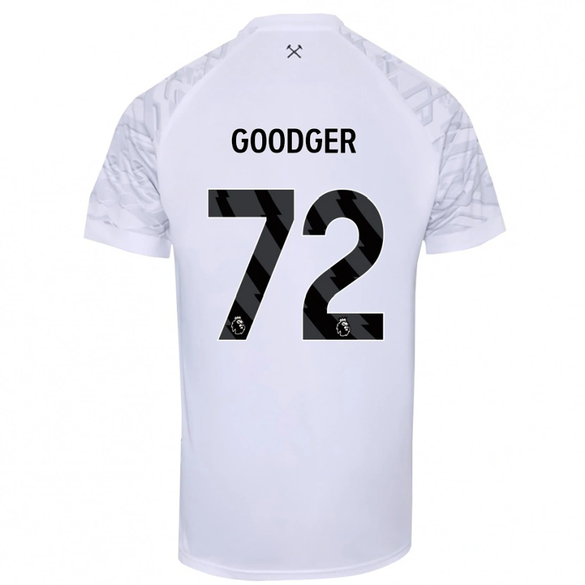 Danxen Mujer Camiseta Tommy Goodger #72 Negro Blanco Portero Equipación 2025/26 La Camisa