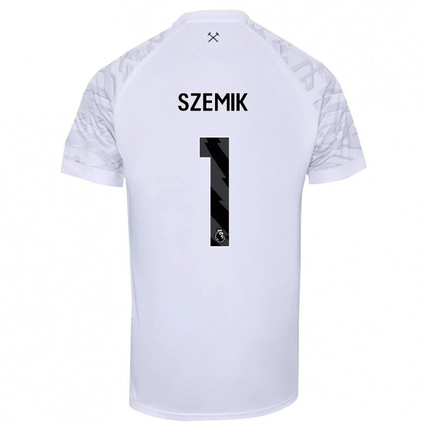 Danxen Mujer Camiseta Kinga Szemik #1 Negro Blanco Portero Equipación 2025/26 La Camisa