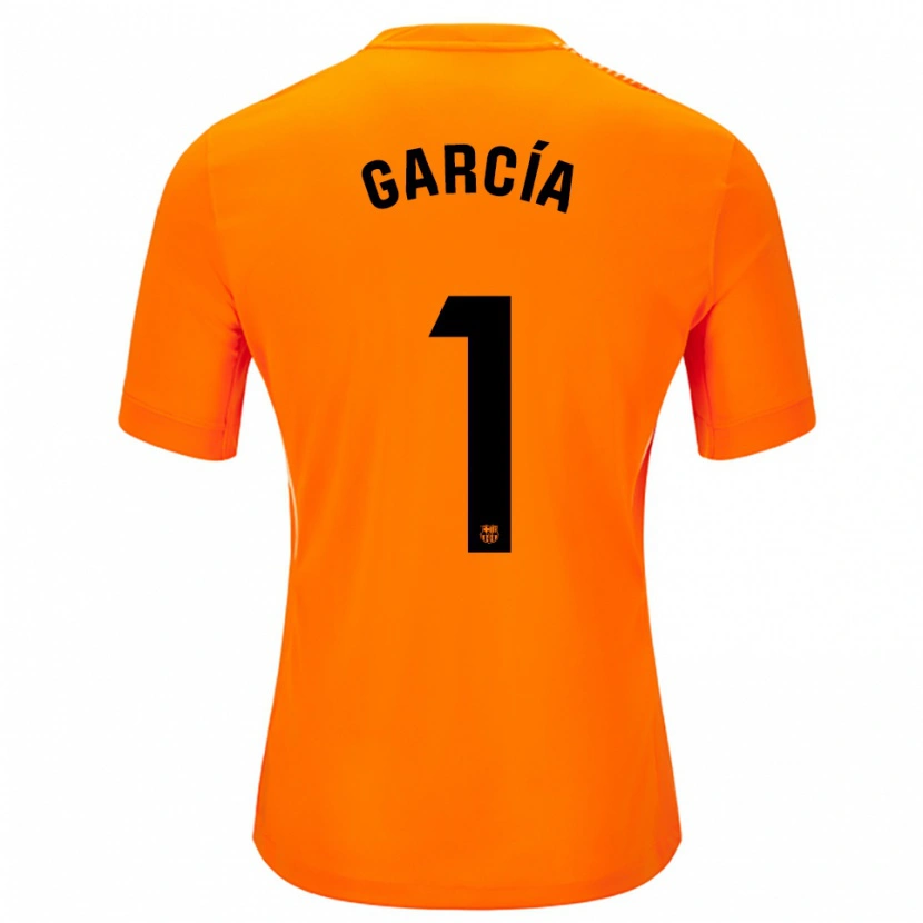 Danxen Mujer Camiseta Joan García #1 Naranja Negro Portero Equipación 2025/26 La Camisa