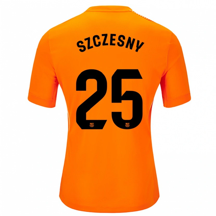 Danxen Mujer Camiseta Wojciech Szczesny #25 Naranja Negro Portero Equipación 2025/26 La Camisa