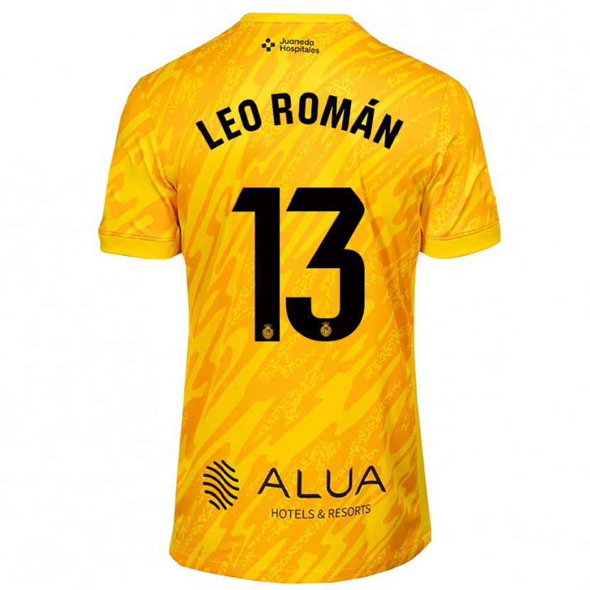 Danxen Mujer Camiseta Leo Román #13 Naranja Negro Portero Equipación 2025/26 La Camisa